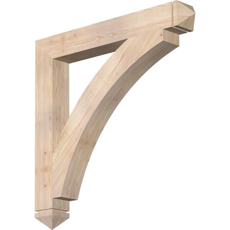 Ekena Millwork Thorton Arts & Crafts Smooth Bracket, Douglas Fir, 5 1/2"W x 44"D x 44"H BKT06X44X44THR03SDF
